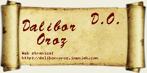 Dalibor Oroz vizit kartica